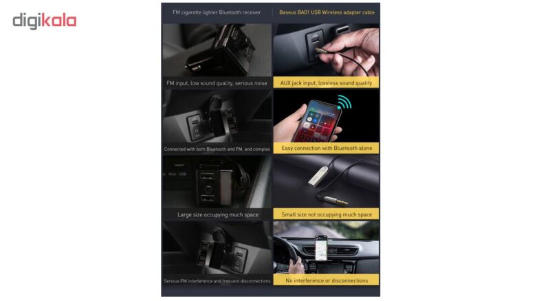 گیرنده بلوتوث موزیک بیسوس مدل BA01