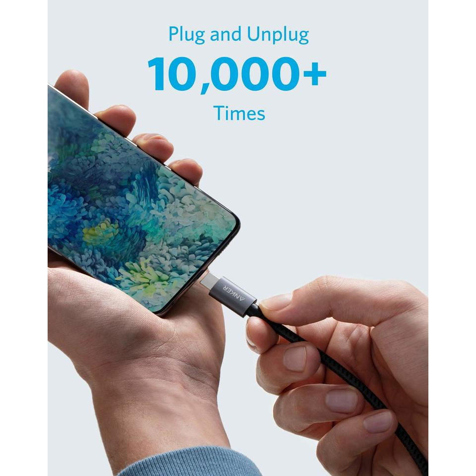 کابل تبدیل HDMI به USB-C انکر مدل Nylon 4K طول 1.8 متر کابل تبدیل HDMI به USB-C انکر مدل Nylon 4K طول 1.8 متر