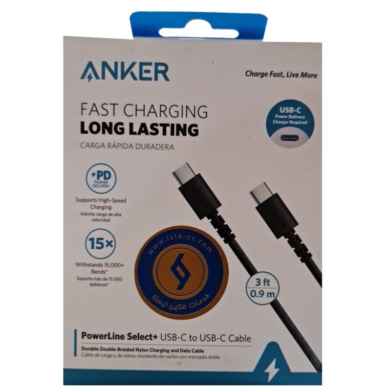 کابل USB-C انکر  مدل A8032 طول ۰٫۹ متر