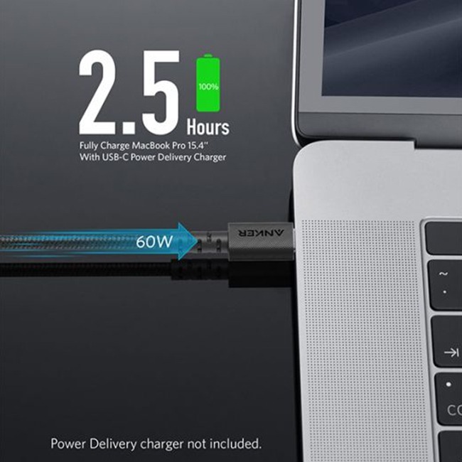 کابل USB-C انکر مدل A8032 طول 0.9 متر کابل USB-C انکر مدل A8032 طول 0.9 متر